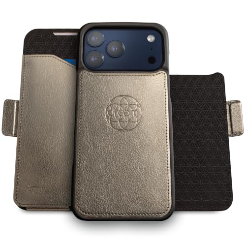 Funda cartera para iPhone 17 Pro Max compatible con MagSafe de piel vegana dreem