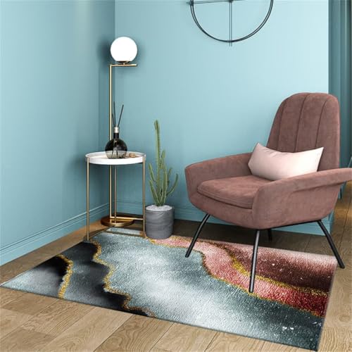 Descente de lit chambre adulte tapis moderne courbes 140x300cm