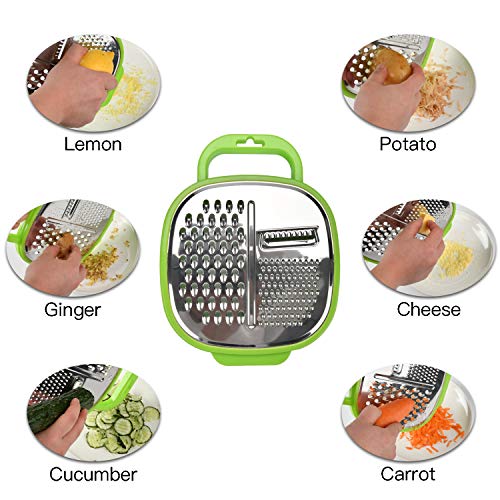 Kitchen Grater with Container - Parmesan, Ginger, Butter Zester - BPA Free Food Collection And Storage Container with Handle - Thumbnail 2