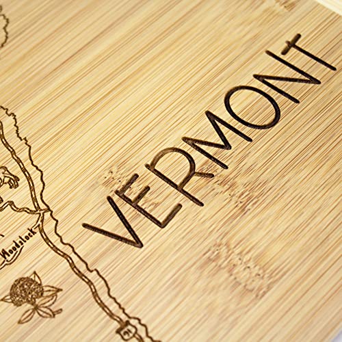 Image of Totally Bamboo A Slice of Life Vermont Engraved Map Cutting Board