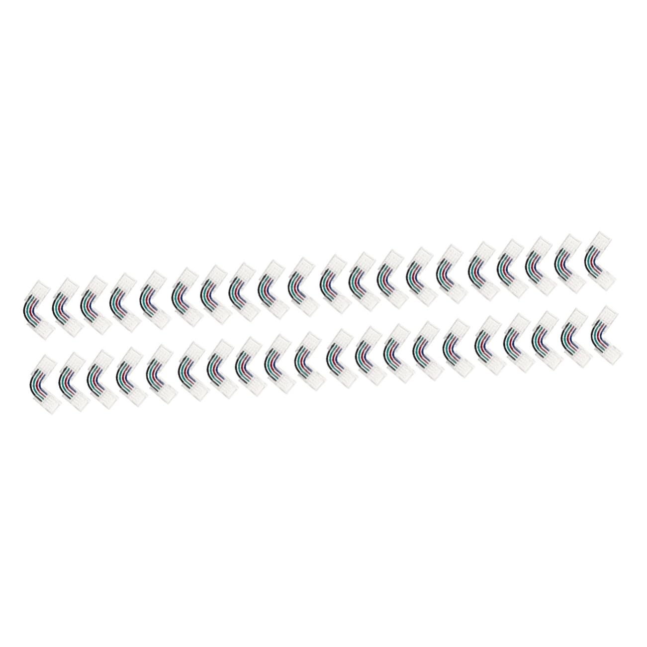 Amosfun 4 Sätze -anschlüsse Für Streifenlichter Lötfrei Leicht Kompakt Für 5050 Smd Rgb- -streifen 10 Stück * 4