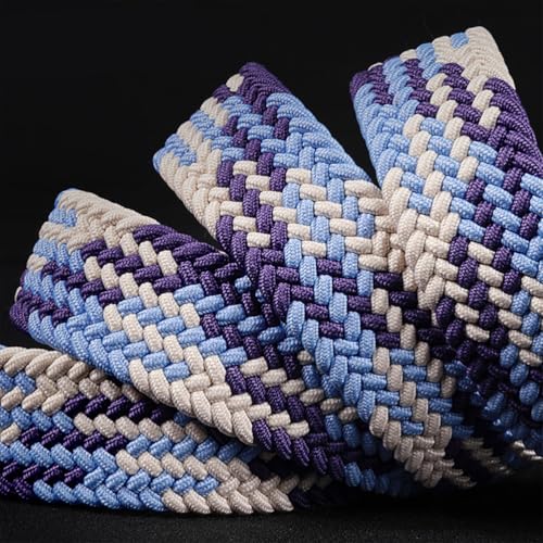 Braided Stretch Belt for Men and Women Multicolored Woven Golf Belt Elastic Jean Belts Casual Work Belts,A,100CM/39.4''3