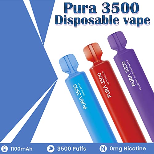 Pura-Disposable-Vape-Pen-Puff-Bar-Draw-Activated-No-Nicotine-E-Cigarettes-Starter-Kit-Quit-Smoking-Tool-0mg-Nicotine