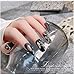 30 PCS 3D Nail Charms Skull Nail Art Charms Antique Silver Love Shape Nail Charm Halloween Metal Vintage Nail Charm Nail Design Jewelry Decor Halloween Nail Glitters for DIY Nail Cellphone Decoration