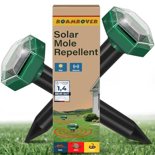 RoamRover Solar Maulwurf Vertreiber Testsieger, Ultraschall Wühlmaus Vertreiben, Haustierfreundlich gegen Maulwürfe, Wühlmäuse & Gartennagetiere (2) RoamRover Solar Maulwurf Vertreiber Testsieger, Ultraschall Wühlmaus Vertreiben, Haustierfreundlich gegen Maulwürfe, Wühlmäuse & Gartennagetiere (2)