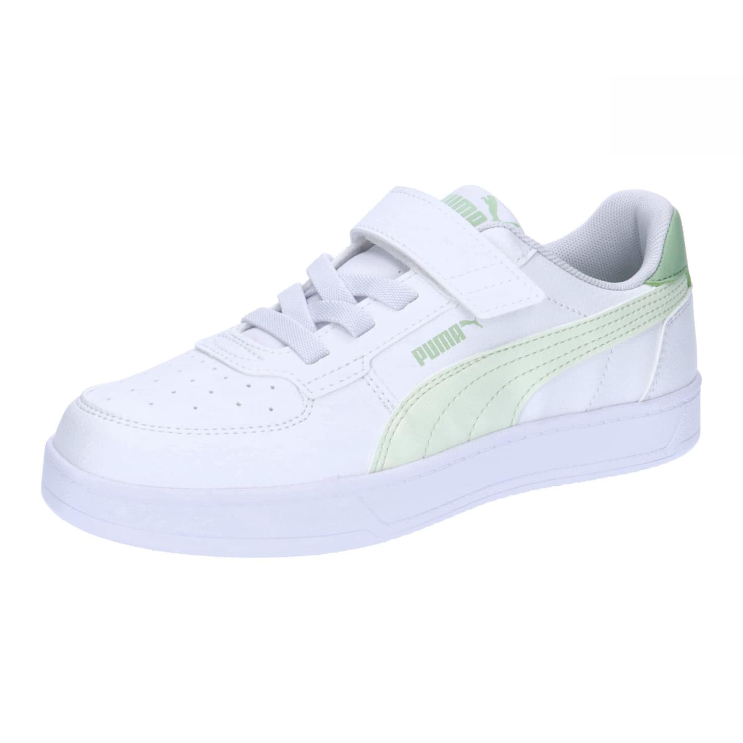Puma Unisex Kids Puma Caven 2.0 Ac+ Ps Sneakers, Puma White-Green Illusion-Pure Green, 33 EU