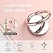 SALEX Finger Ring for Cell Phone [2 Pack, 3 pcs Car Hook Mounts], Cute 360 Universal Metal Grip Holder, Loop Kickstand [Cat Ears, Mirror] Compatible with Smartphones up to 10 in. [Gold+Rose Gold/Pink]