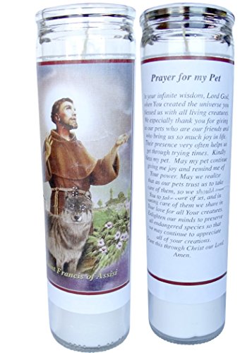 Gifts by Lulee, LLC Prayer for My Pet St Francis of Assisi 2 Candle Set with Prayer in The Back