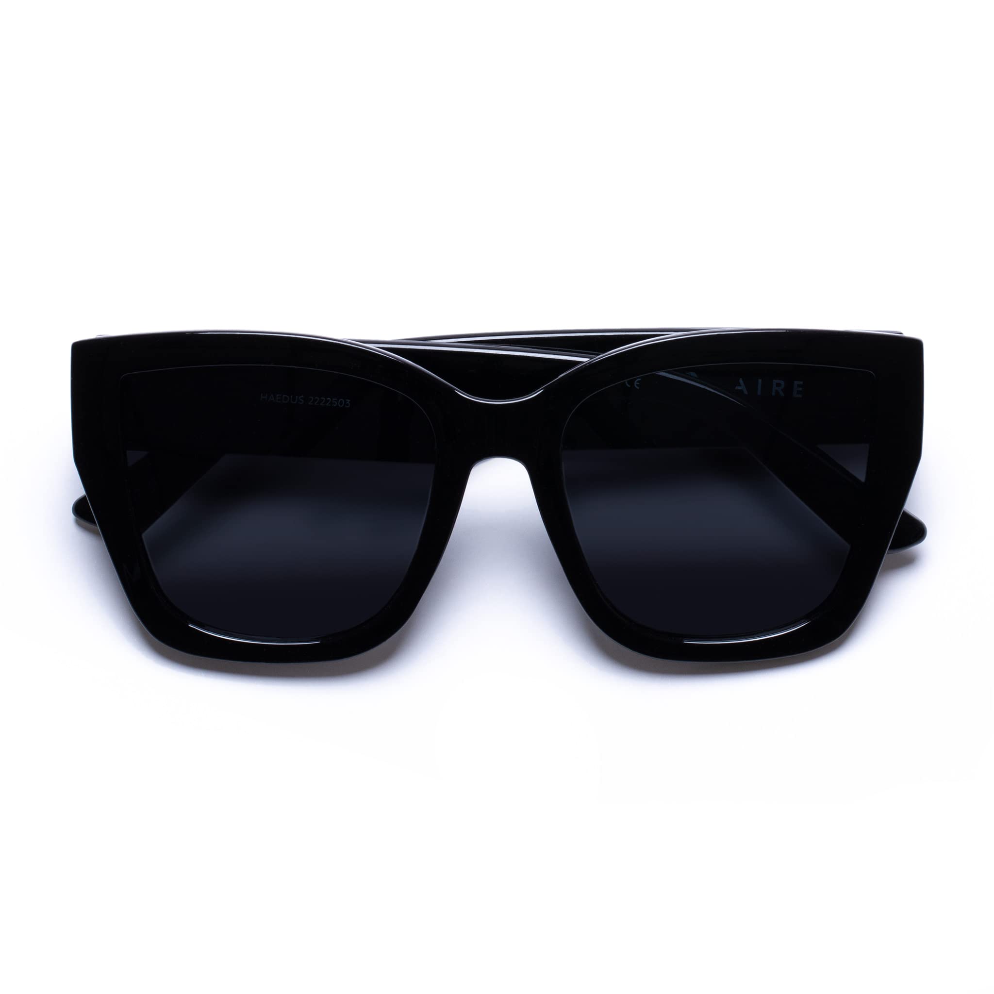 Amazon.com: AIRE Haedus Sunglasses - Black, Square, Women display picture 1