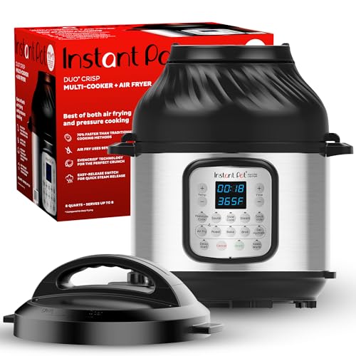 Comparison: Ninja Air Fryer And Pressure Cooker 5 Instant Pot Duo Crisp 11-in-1 Air Fryer and Electric Pressure Cooker Combo with Multicooker Lids that Air Fries, Steams, Slow Cooks, Sautés, Dehydrates, & More, Free App With Over 800 Recipes, 6 Quart