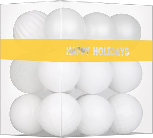 Miniatura 154 de Juego de 10 esferas de Navidad plateadas y rojas de 2.5 pulgadas, adornos para decoración de árbol de Navidad, inastillables, para cumpleaños