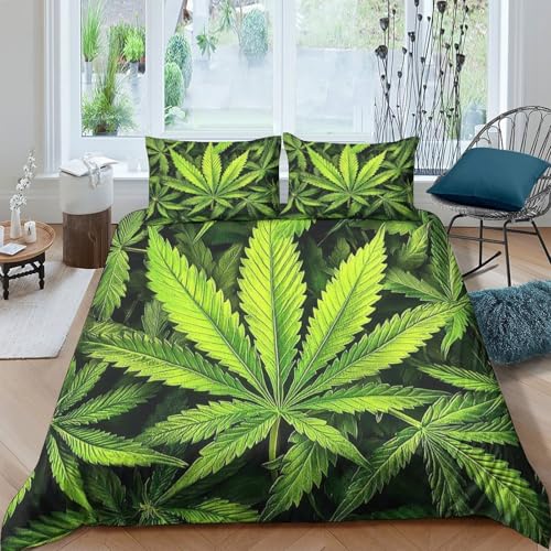 Housse de couette cactus anti-allergie parure de lit microfibre à zip - 4