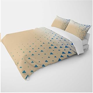 YANFENQI California King Duvet Cover Pattern Cream Coloured Geometric Checked Cottage Core Bedding for Kids Teens Adults (California King,104