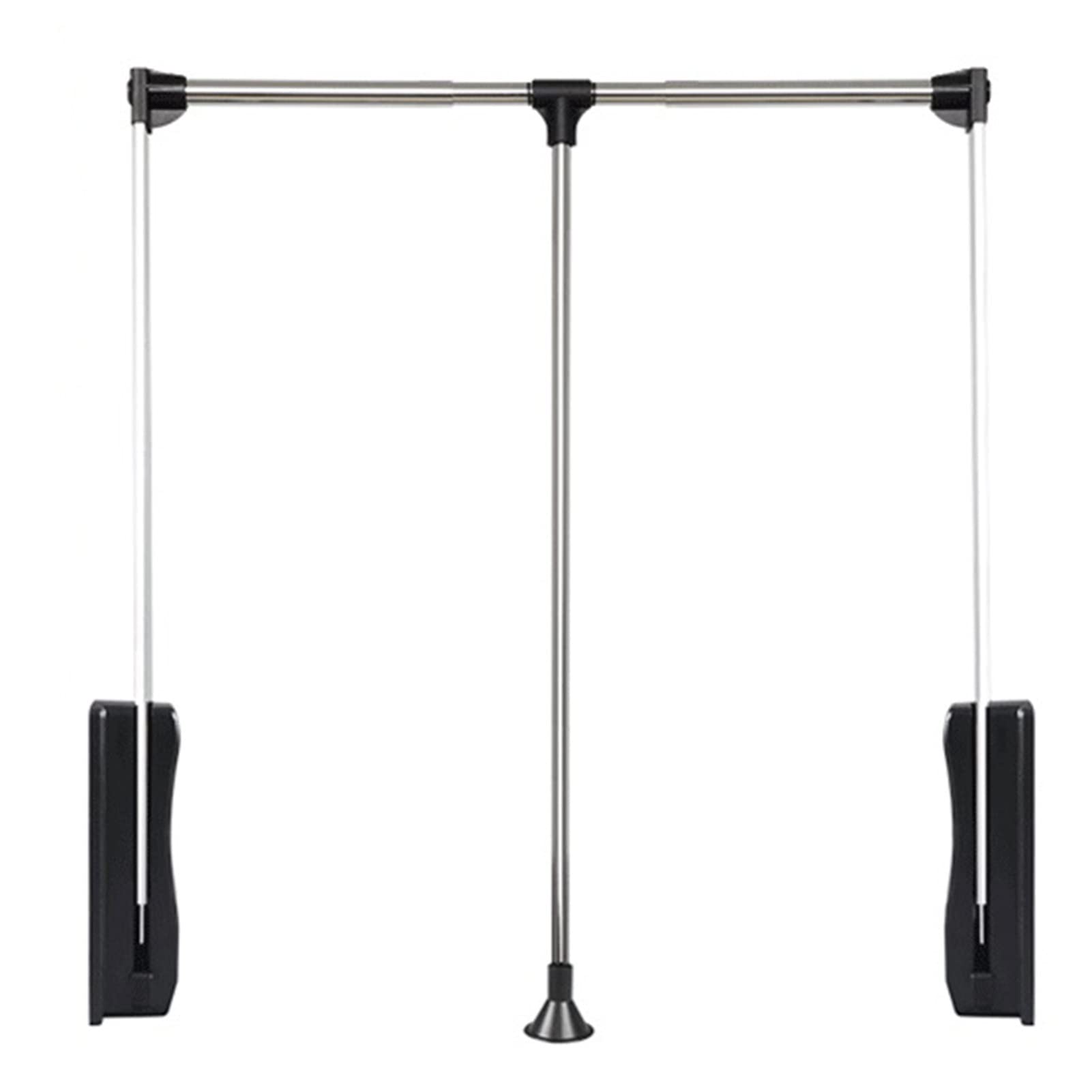 HTTGDGDH Adjustable Pull-Down Clothes Rail, Space-Saving Single Hanger For Bedroom, Heavy-Duty 20 Kg Capacity, 830-1150Mm, Efficient Storage Solution For Small Spaces,830-1150mm