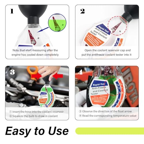 Image of Professional Antifreeze Tester Automotive,Accurate Antifreeze Coolant Tester for Understanding The State of Coolant,Dial Type Anti Freeze Checker Universal Car Tool
