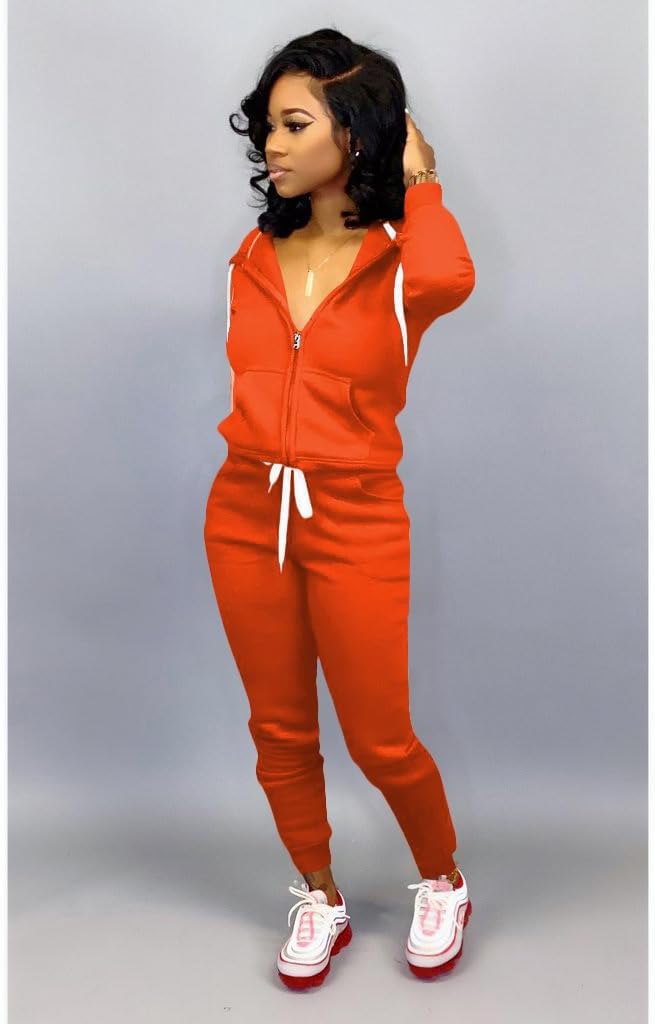 Mrskoala Two Piece Outfits for Women Tracksuit Sweat Suits Workout Jogging Sets Loungewear with Pocket - Image 4