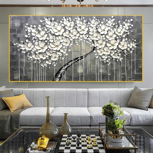 Peinture à l'huile sur arbre de vie dsdsgog | Créez un salon chaleureux avec cette toile de 30x60 cm