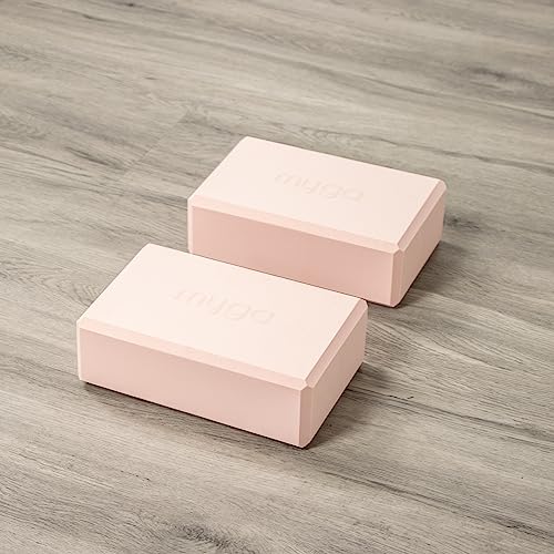 Myga Yoga Blocks - Pair of High Density Foam Bricks for Yoga, Pilates and Fitness to Support and Deepen Poses - Non Slip and Lightweight for Home and Gym - Choice of Colour - Image 3