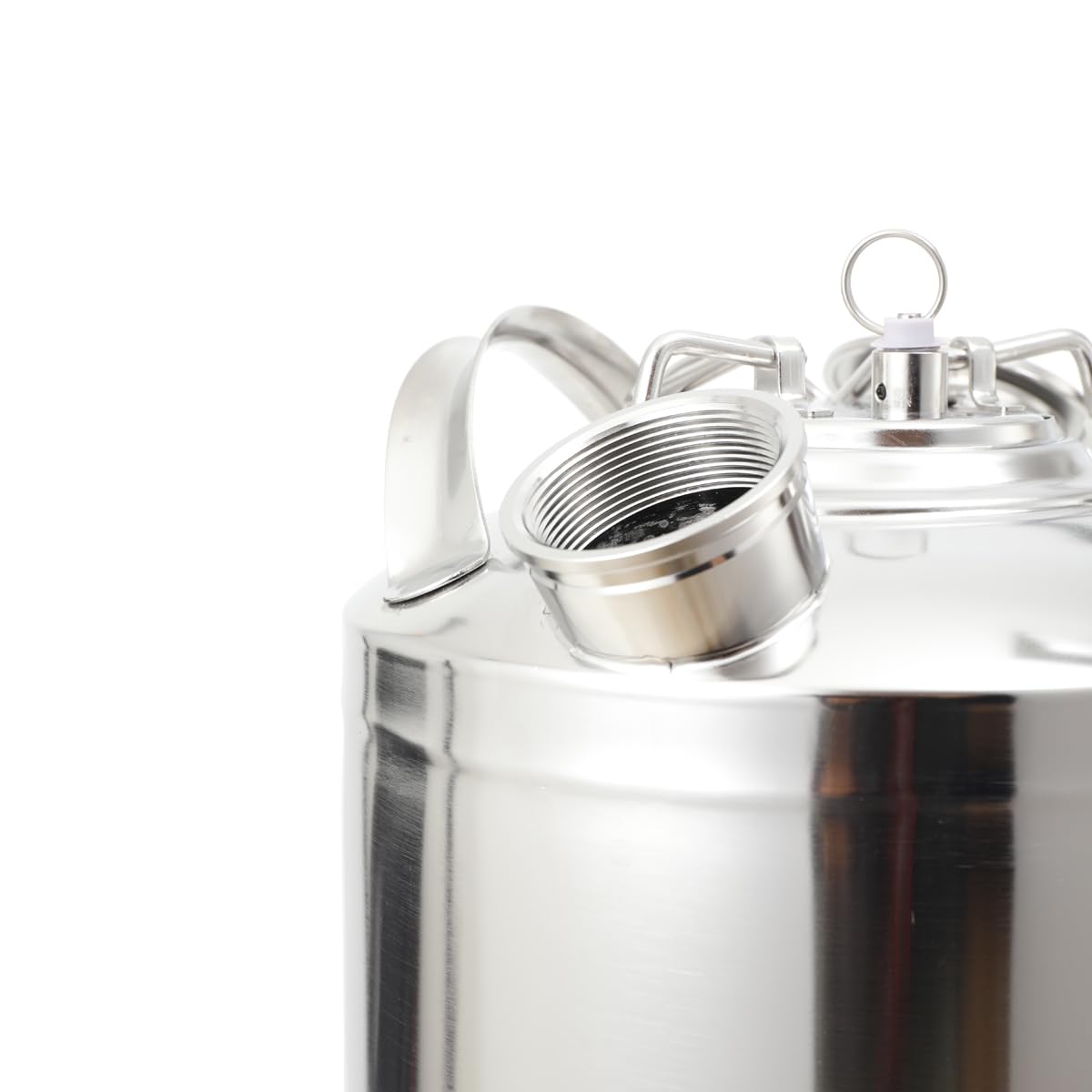 10L Bierreinigungsfass 3 Kopf ReinigungsbehäLter mit Deckel, Edelstahl Bier Reinigungsfass Geeignet für Fassspeere vom Typ A und S, Reinigungsgerät Bierreinigungsfass für Bierzapfanlage 10L