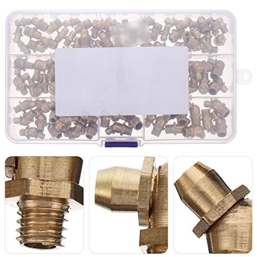 VILLCASE 106Pcs Kit de Graxeiras Kit Graxeiras Graxeiras Zerks Bicos Em Ângulo Reto Zerk Acessórios