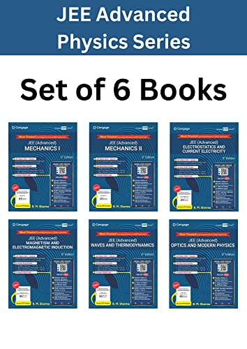 Image of Physics Combo for JEE Advanced: Mechanics I + Mechanics II + Magnetism & Electromagnetic Induction + Electrostatics & Current Electricity + Optics & Modern Physics + Waves & Thermodynamics Set of 6 Books with Free Online Assessments & Digital Content