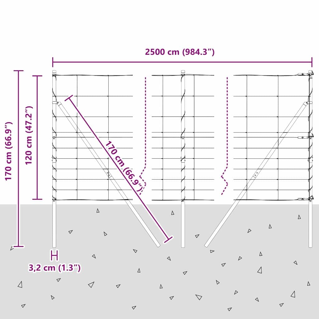 vidaXL Ogrodzenie spawane do mocowania w gruncie 25 x 1,2 m srebrny | Wzmocniona budowa ze stali ocynkowanej, która posłuży przez długi czas, Wszystko, co potrzebne jest w zestawie,