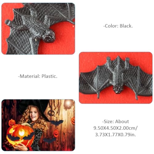 Murciélagos de plástico negro para decoración de pasajes del terror 2