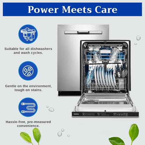 Image of Klenzmo All-in-One Dishwasher Tablets - 30 Count | Powerful cleaning with residue-free shine. Biodegradable, phosphate-free & safe for all dishwashers.