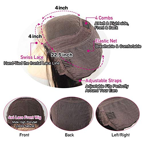 Pizazz-Short-Bob-Lace-Front-Human-Hair-Wigs-For-Women-Pre-Plucked-14inch-150-Density-Brazilian-Straight-T-Part-Lace-Front-HD-Transparent-Wigs-with-Baby-Hair