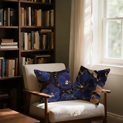 Housse de coussin noir 30x30cm extérieur imperméable lot de 2 - 4