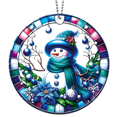 Snowman Ornaments, Acrylic Snowman Ornament for Christmas Tree, Classic Cute