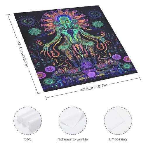 Servilletas de tela reutilizables Evil God para sustituir el papel con estilo suave 3