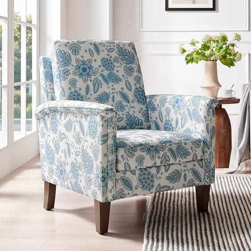 zzlay Floral Upholstered Accent Chair with Removable Cushions