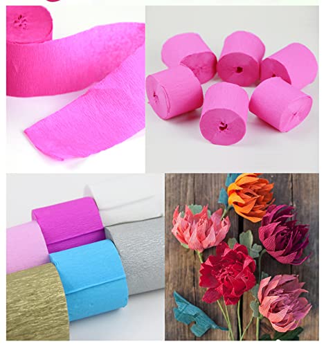 16 Rolls Crepe Paper Streamers In 16 Colors, 1312 Feet Crepe Paper For Wedding, Birthday Party, Baby Shower, Photo Backdrop, Various Large Festivals Decoration, Art Crafts #TOP5