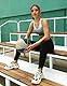 Sykooria Damen Sport BH Gepolstert Bustier Damen BH ohne Buegel Racerback Push up BH mit Farbverlauf Sport Top für Yoga Fitness, Grün, M