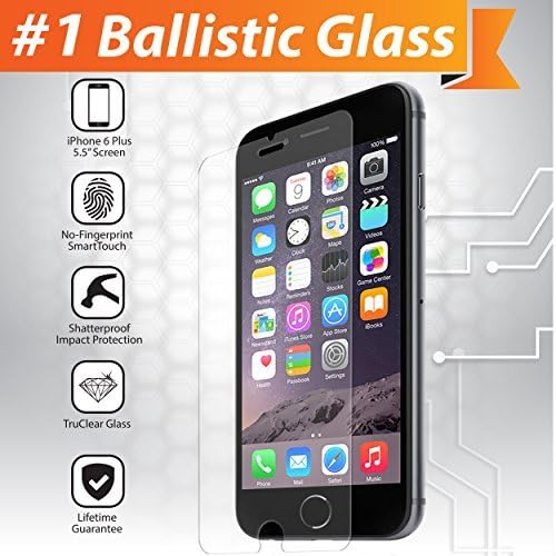 iGotTech iPhone 6 Plus and 6s Plus Tempered Glass Screen Protector (5.5 Inch ONLY), Edge to Edge Ballistic Glass, Cell Phone Touchscreen Accuracy