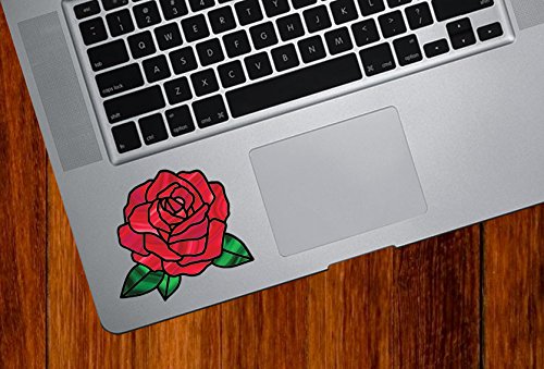 Yadda-Yadda Design Co. Rose Blossom D2 Stained Glass Style - Vinyl Decal
