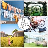 YEYIT 13 PCS Turnbuckle Wire Tensioner M6 Heavy Duty 304 Hook & Eye Rope Cable Tension Set with Wire Rope Clip M3 and Wire Rope Thimble for Clothesline Railing Decking Plants Fence - Image 7