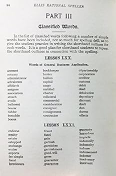 Hardcover Ellis Rational Speller Book