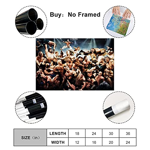 BABAQIQI 20 Wwe Canvas Art Poster en Muur Art Picture Print Moderne Familie slaapkamer Decor Posters 08x12inch (20x30cm) - Afbeelding 3