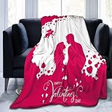 Liebespaar Cupids Soft Throw Decke Leichte Flanell Fleece Decke für Wohnzimmer Schlafzimmer Sofa Couch Warm und gemütlich