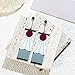 925 Sterling Silver Tanjiro Earrings,Anime Cosplay Tanjiro Black Earrings Ear clip For Men Women Earrings (E1)