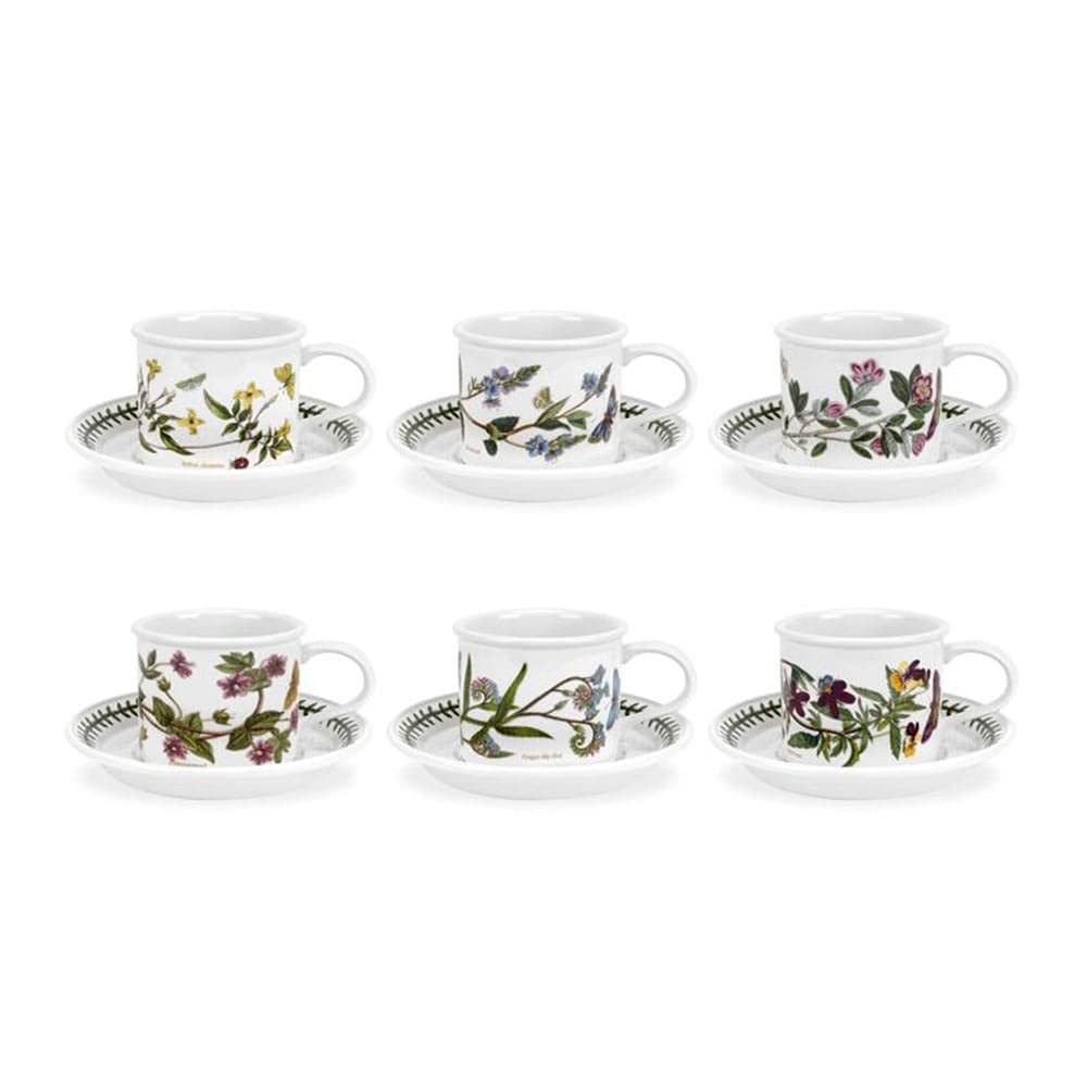 Portmeirion Botanic Garden – Tasse à café et soucoupe Moka 99,2 g – Set o