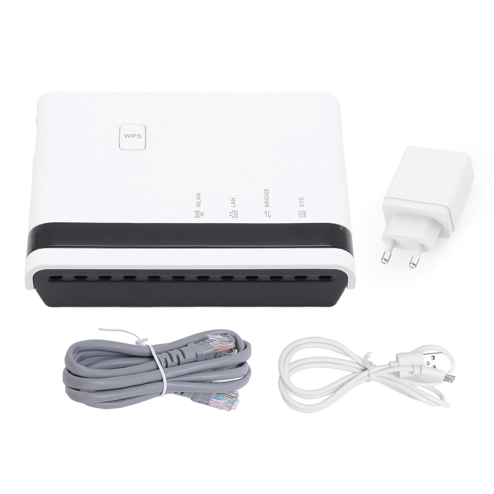 Luocute Serveur d'impression USB LAN 10/100 Mbps Support 4 Imprimantes Réseau sans Fil 2,4 G Prise UE