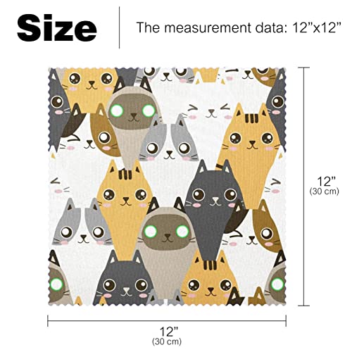Set de table chat mignon anti-dérapant 30x30 cm lot de 4 - 3