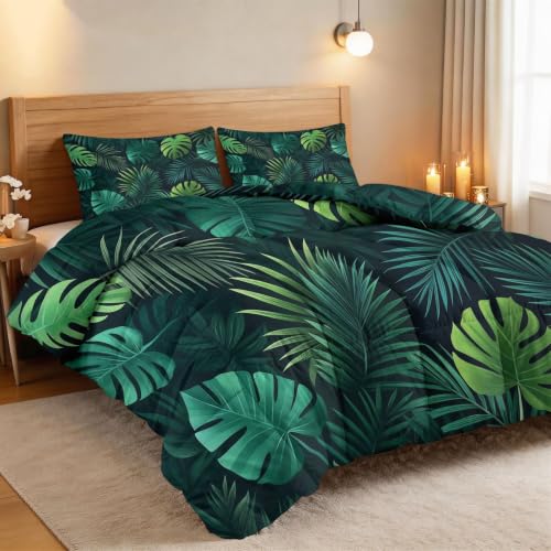Edredón verde oscuro lavable para olvidar las fundas nórdicas 4