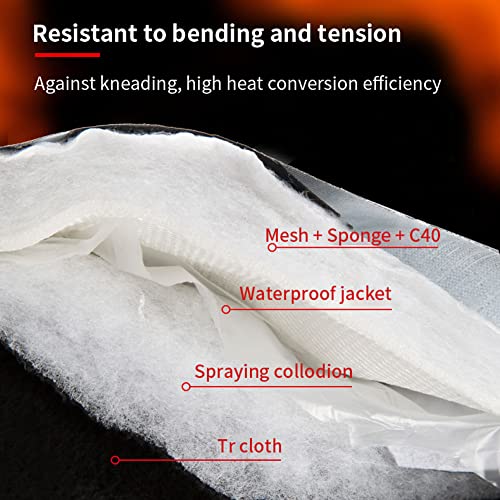 Cigooxm Luva de aquecimento elétrico Luva de esqui Luva de aquecimento à prova de vento Luva de equi
