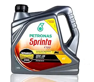 Petronas Sprinta F700 4T 15W-50 Semi Synthetic Engine Oil for Royal Enfield (2.5 LTR)