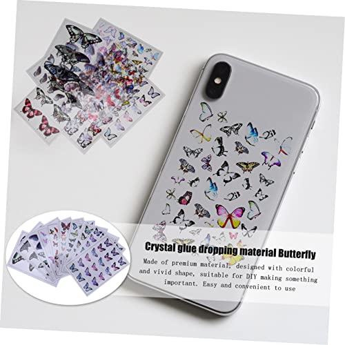 CORHAD Material De Borboleta De 10 Folhas Moldes De Resina 3D Guarnição De Janela Mini Álbum De Reco