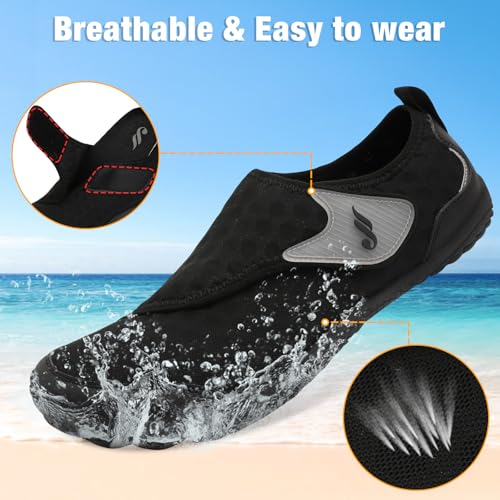 JIASUQI Water Shoes for Women Mens Barefoot Swim Beach Shoes Quick Dry Water Sandals Sneakers for Adults3
